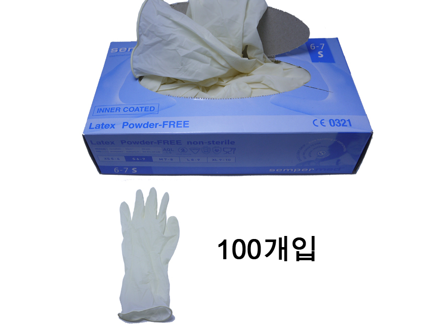 라텍스장갑 100매/일회용장갑/미용장갑/의료용장갑/수술용장갑/연구용장갑/실험용장갑/조리용장갑/주방용장갑/파우더프리